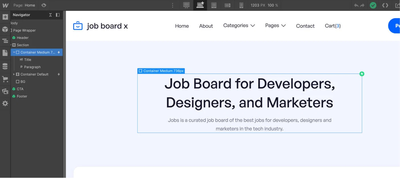 Animations - Job Board X Webflow Template